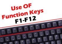 use of function key F1 to F12