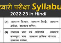 MP Patwari Syllabus 2022 In Hindi